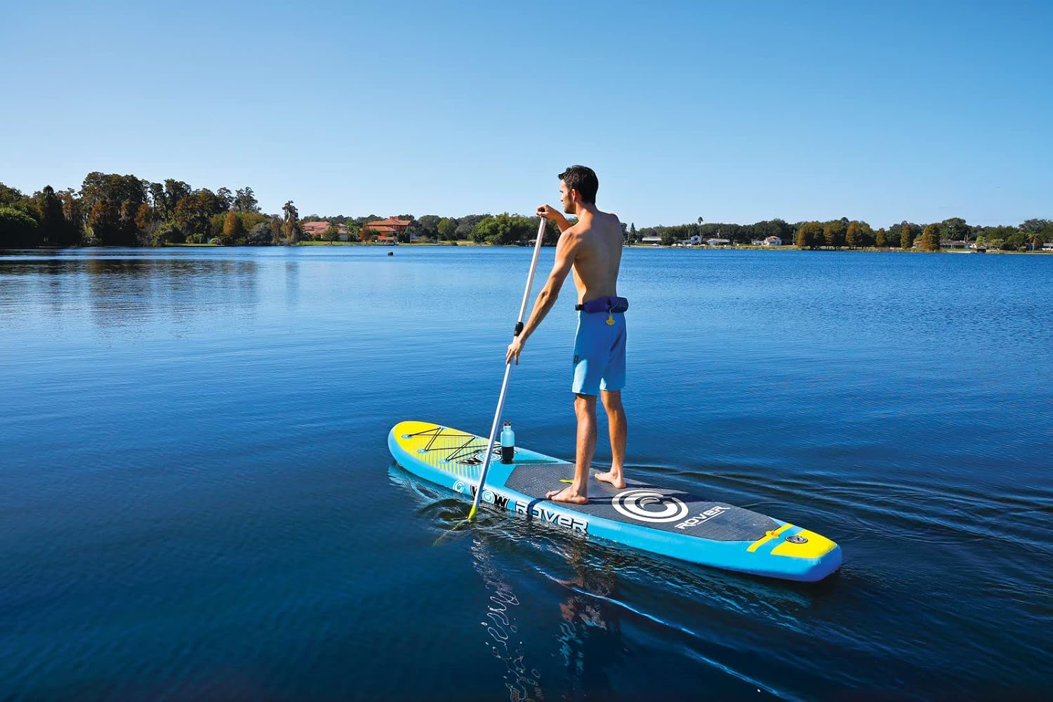 WOW Sports - Rover Paddleboard - Inflatable Paddleboard with Pump & Carrying Case - Perfect Lake Accessory
