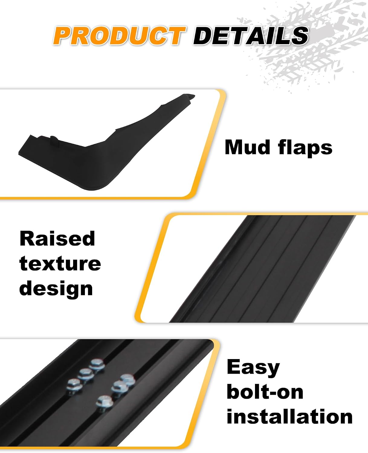 Running Boards Fit for 2020-2026 Ford Explorer Base ST XLT Limited Platinum ST-Line Timberline Side Steps w/Mud Flaps