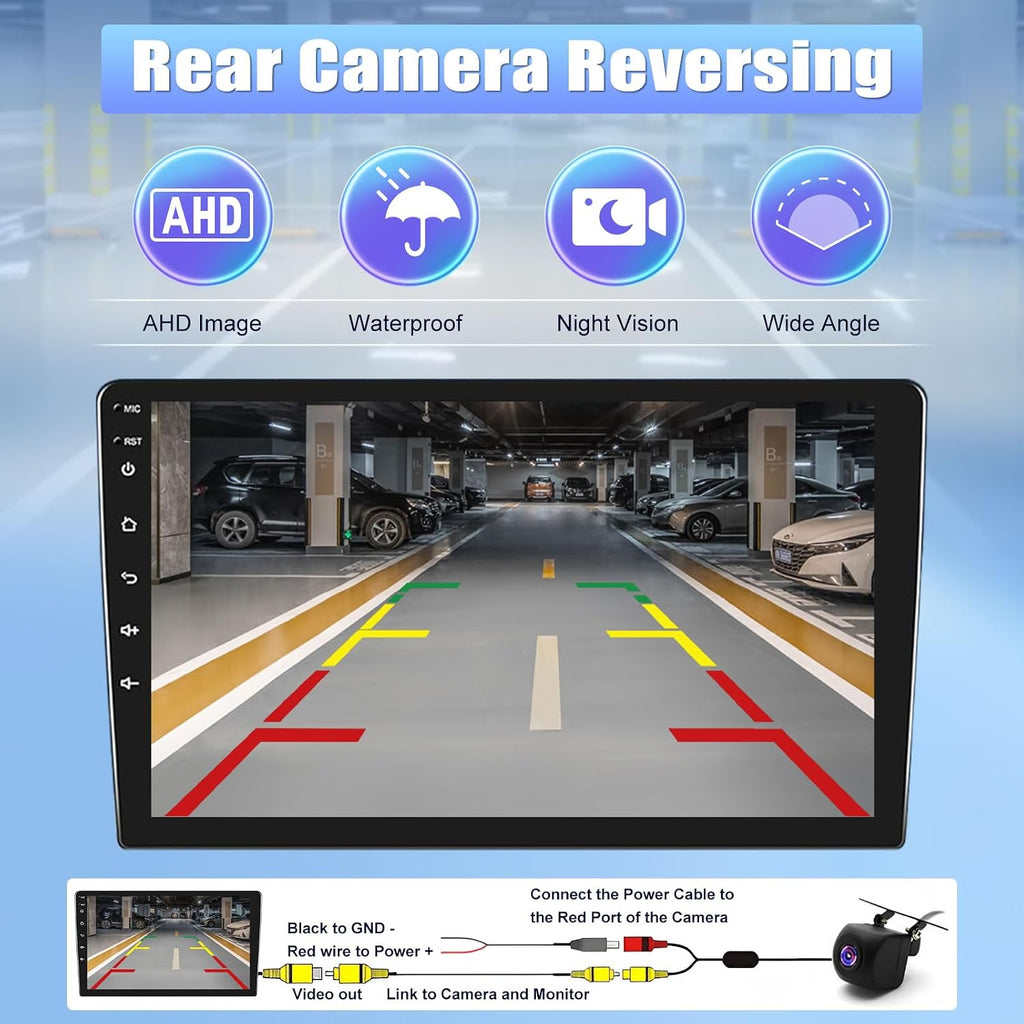 4+64G Radio for Honda Civic 2016 2017 2018 2019 2020 with Wireless Apple Carplay Android Auto, 9'' Touch Screen for Civic Stereo Bluetooth, FM, GPS Navi, WiFi, SWC, Mic, AHD Backup Camera