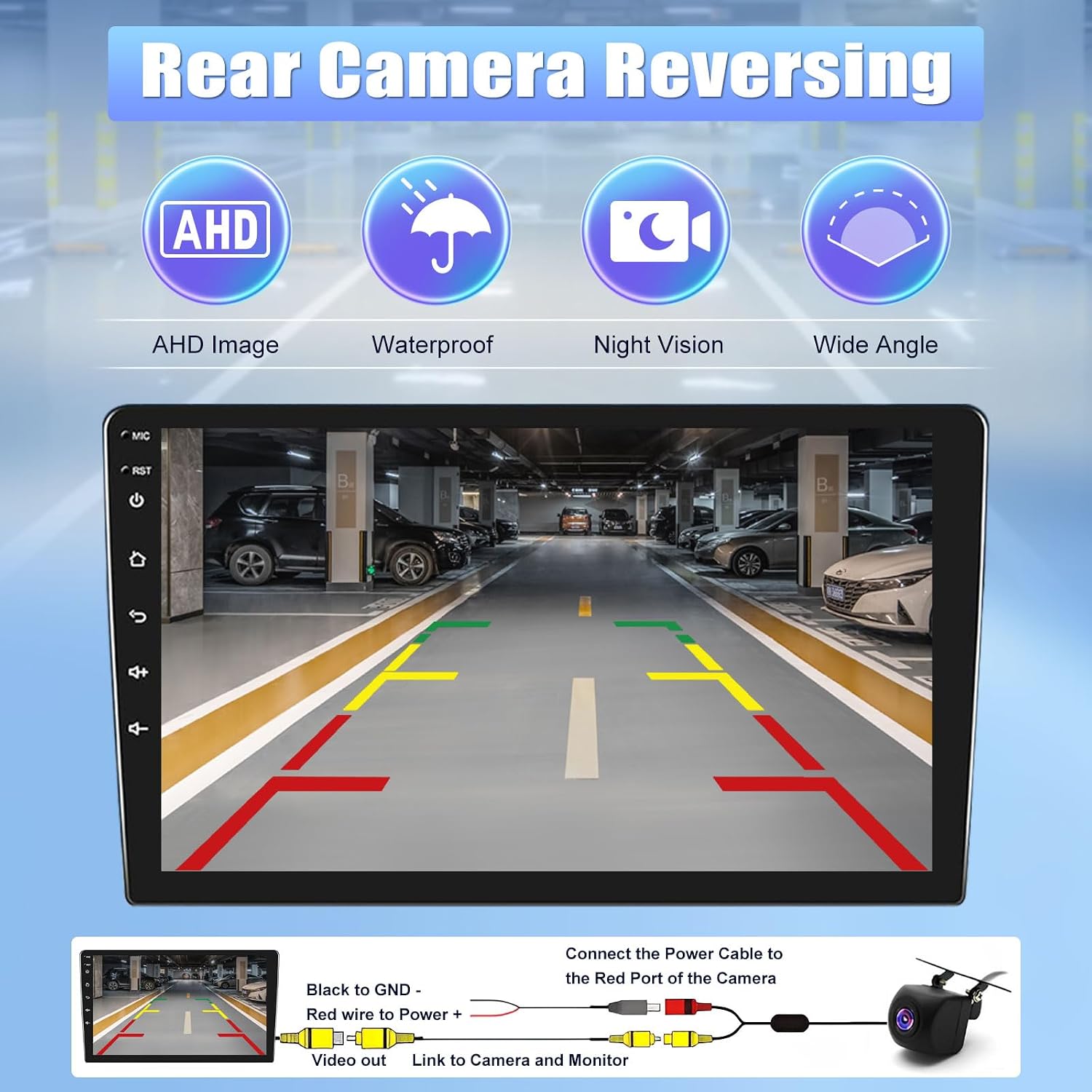 4+64G Radio for Honda Civic 2016 2017 2018 2019 2020 with Wireless Apple Carplay Android Auto, 9'' Touch Screen for Civic Stereo Bluetooth, FM, GPS Navi, WiFi, SWC, Mic, AHD Backup Camera
