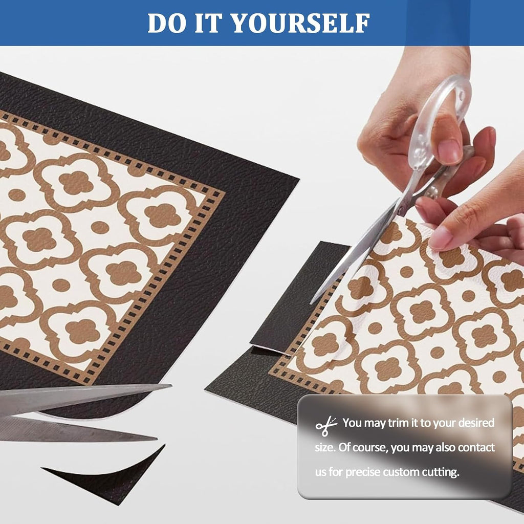 Window Sill Protector Mat, Easy to Trim PVC Leather Windowsill Mats with Anti-Slip Backing, Decor Waterproof Pad for Bay Windows and Balconies(27x71in/70x180cm)