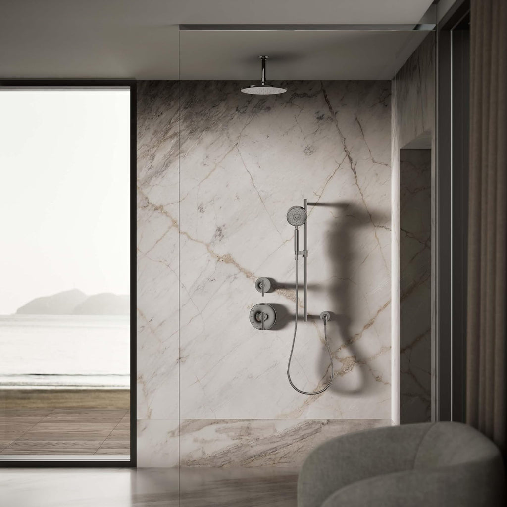 Kohler 13689-G-TT, 10 CONTEMPORARY ROUND RAIN SHWHD,1.75GPM, Vibrant Titanium