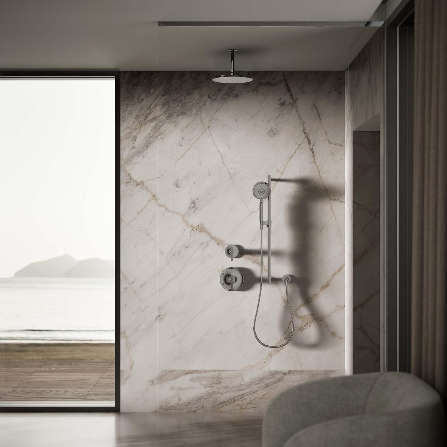 Kohler 13689-G-TT, 10 CONTEMPORARY ROUND RAIN SHWHD,1.75GPM, Vibrant Titanium