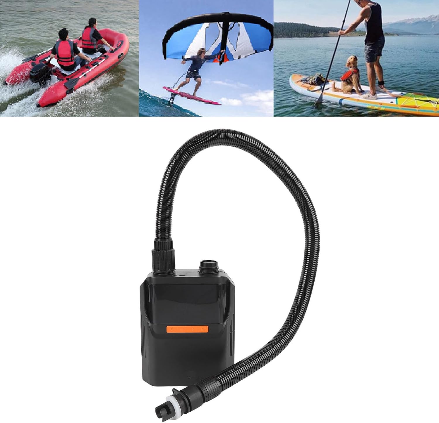 Electric Paddle Board Pump 50PSI Auto Off with LED Display 5200mAh Battery for Inflatable Paddle Boards Tires Tents Kayaks Mattress