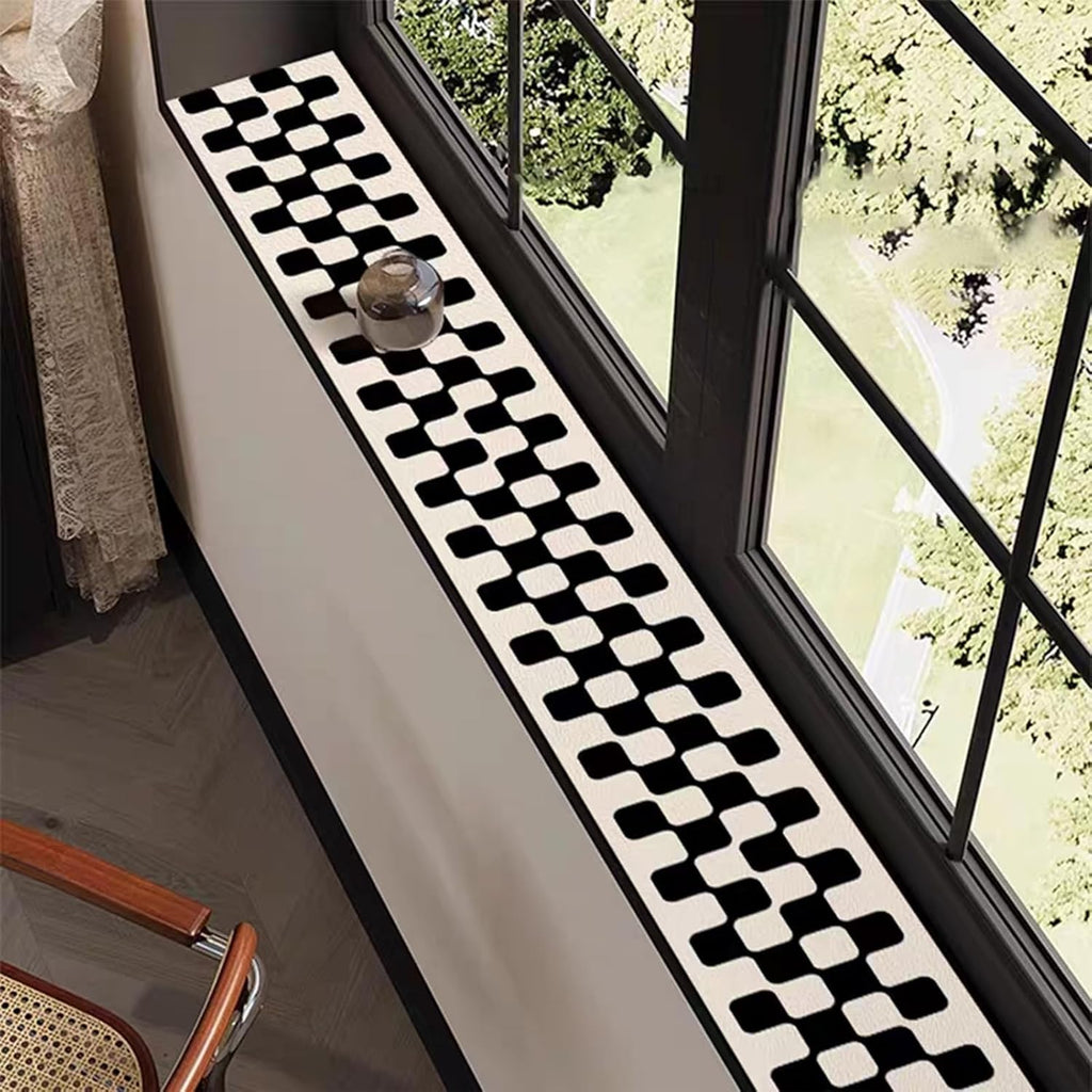 Window Sill Cover Rectangle, PVC Leather Windowsill Protector Mats 2mm Thick, 15x100cm/20x200cm Dustproof & Waterproof Decorative Pad(24x71in/60x180cm)