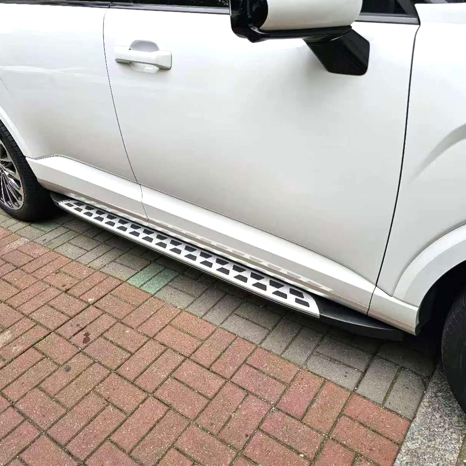 Heavy Duty Running Boards for 2026 2027 Hyundai Palisade, 2PCs, Silver | Fixed Side Steps, Side Pedal Rail Board, DIY gift for dad/husband, Silvery Supports 250 lbs, Palisade Accessories