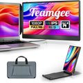 Teamgee Laptop Screen Extender, 14' IPS 1080 FHD Portable Monitor with Built-in Speakers & Kickstand, Compatible with Mac Windows Android Dex Harmony, S1 Laptop Monitor Extender Fits 13'-17' Laptops