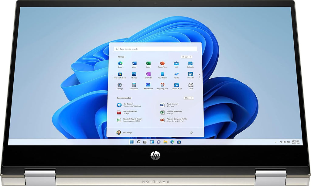 HP 2023 Pavilion x360 2-in-1 Convertible Laptop, 14' FHD Touchscreen, Intel i5-1135G7 (Upto 4.2GHz), Iris Xe Graphics, 8GB RAM, 256GB SSD, Fingerprint, Long Battery Life, Win 11+MarxsolCables