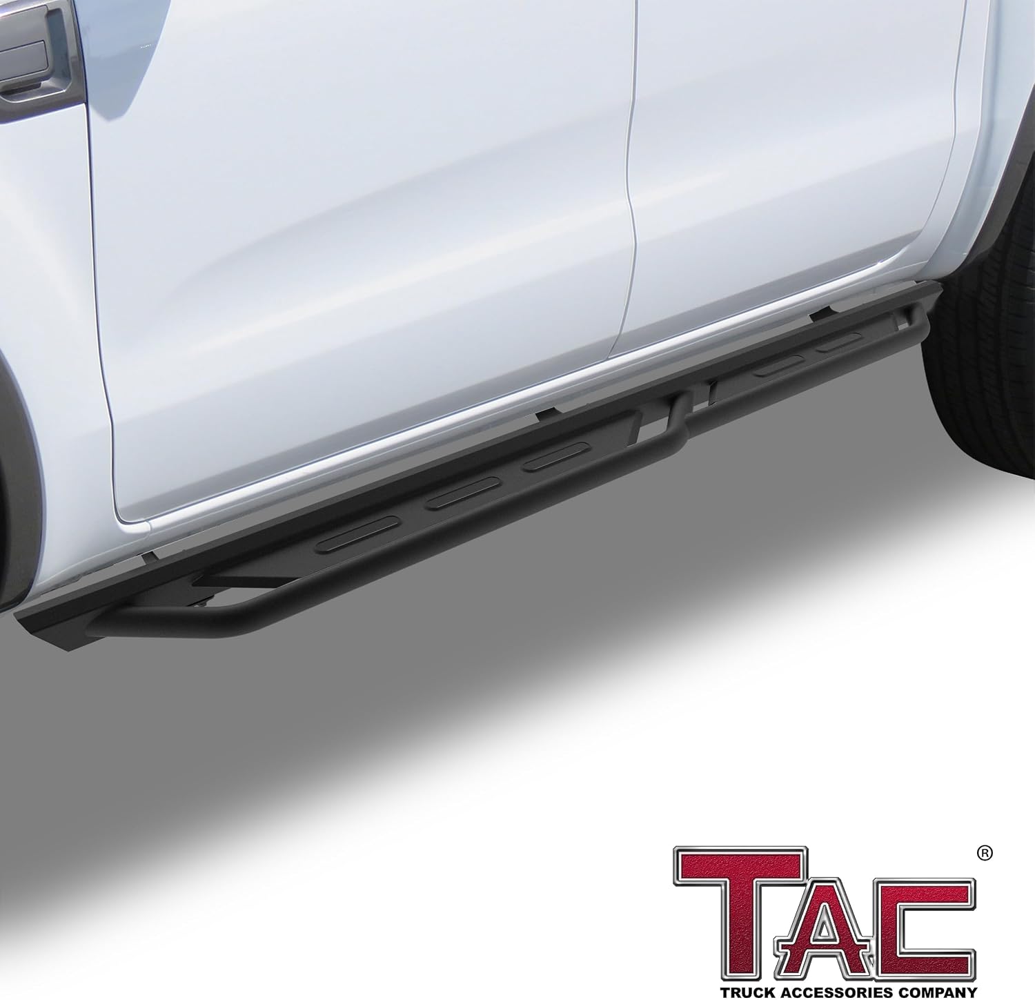 TAC Running Boards Compatible with 2019-2026 Ranger Supercrew Cab| Rocker Steps| Side Steps| Nerf Bars| Rocker Slider| Pickup Truck Exterior Accessories| Fine Texture Black (2pcs)