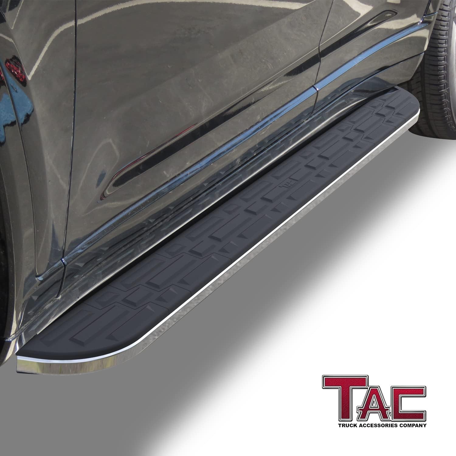 TAC Cobra Running Boards Fit 2022-2024 Jeep Grand Cherokee (Exclude 2022-2024 4xe Models) | 2021-2024 Jeep Grand Cherokee L SUV Side Steps Nerf Bars Step Rails Aluminum Black Off-Road City 2 Pieces
