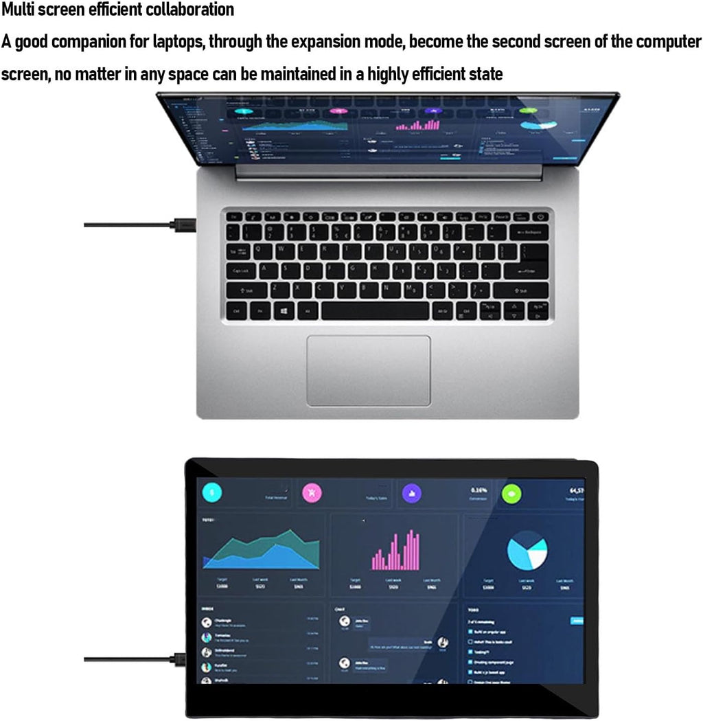 11.6' Portable Monitor Touchscreen, 2.5K 120Hz Display 10-Point Capacitive Touch Second External Screen with Mini HD Type C, for Laptop PC Gaming