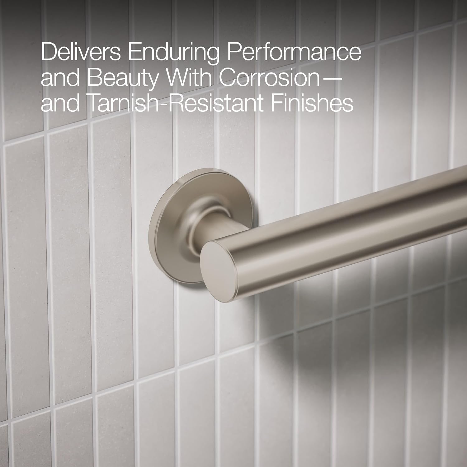 Kohler K-11895-BS Purist 36 Inch Bathroom Grab Bar Brushed Stainless Steel