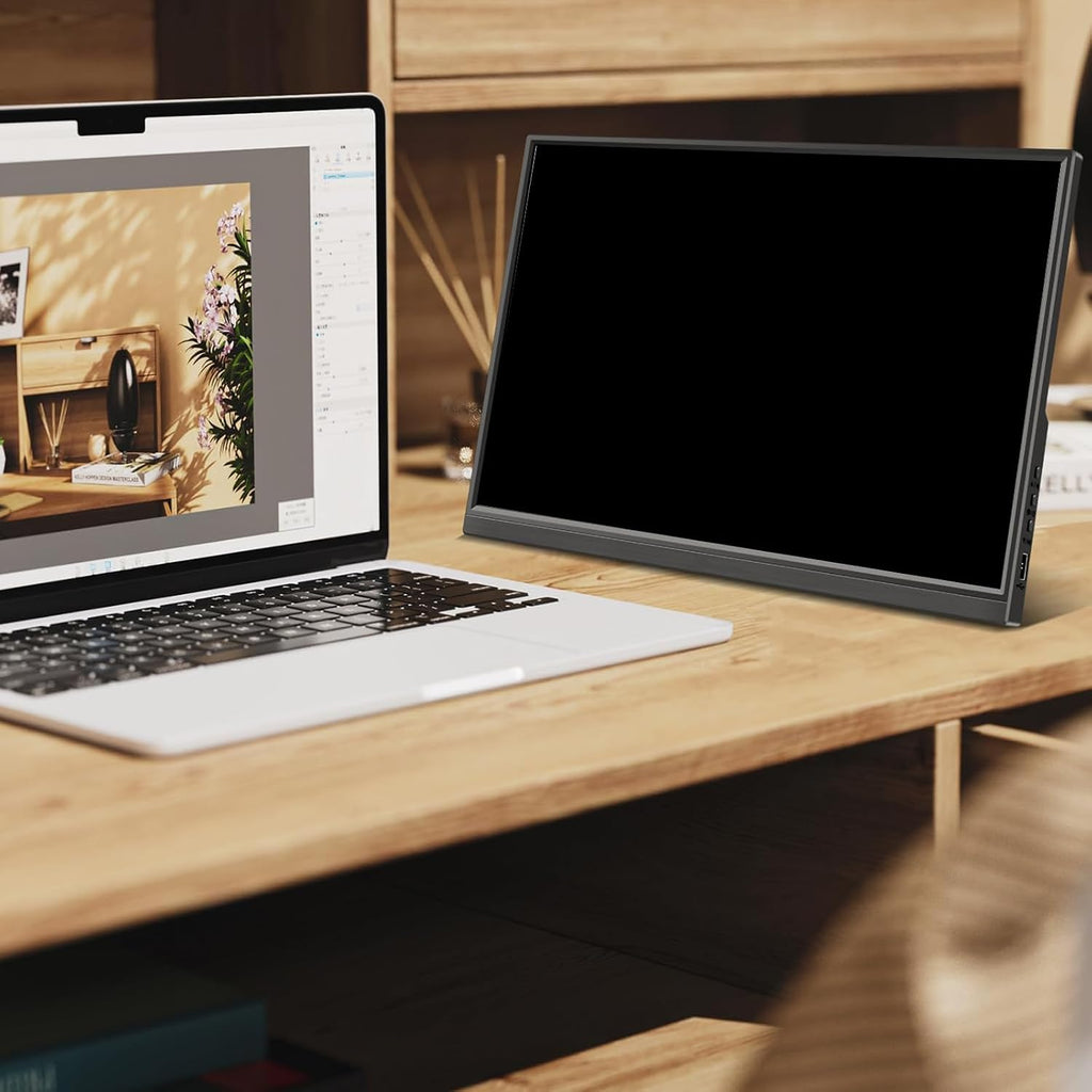 16inch 1920X1200 Portable Monitor with 60Hz Refreshing Rate 16:10 with Speakers Monitor for Laptop Gaming Consoles Portable Display