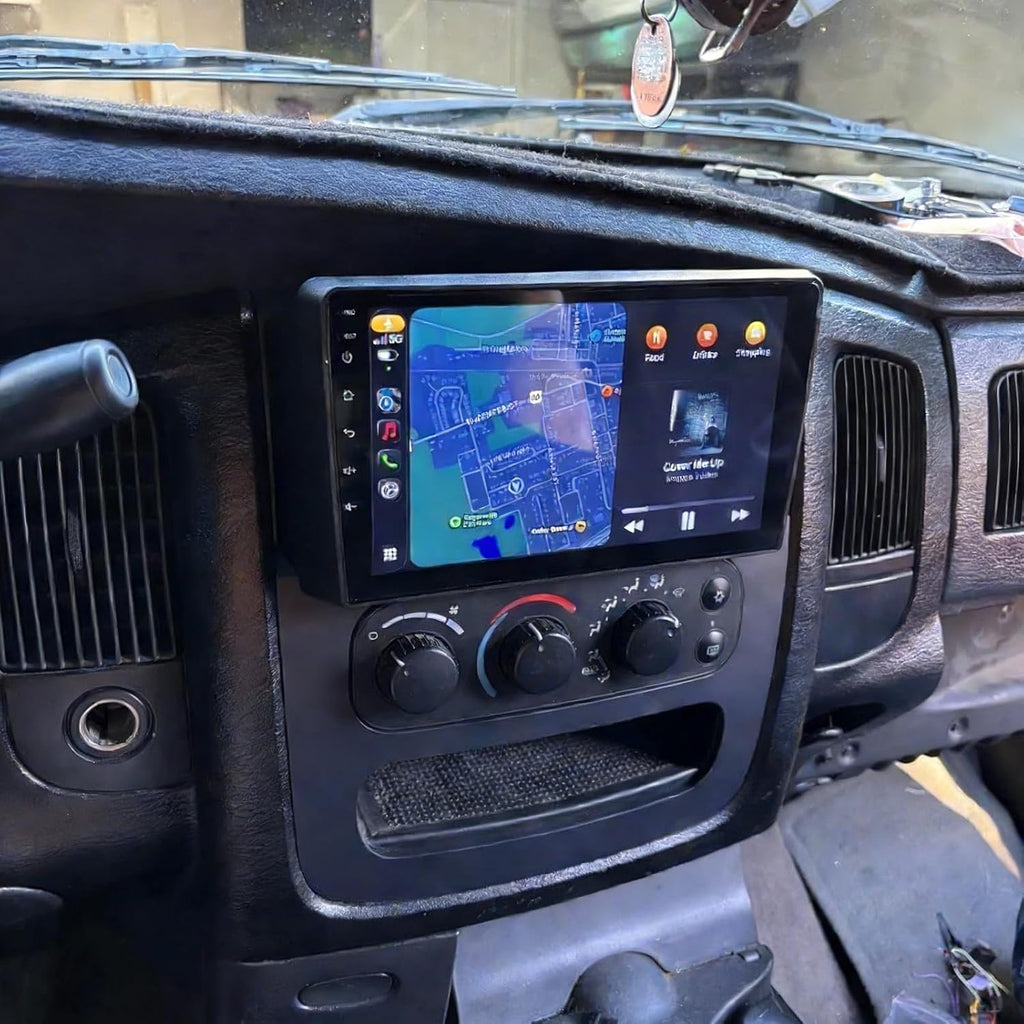 Android 13 Car Radio Stereo for Dodge Ram 1500 2500 3500 2002-2005 with Wireless Apple Carplay Android Auto, 9'' Touch Screen for RAM 1500 Head Unit Bluetooth HiFi, FM, GPS, WiFi, SWC, Mic, Backup Cam