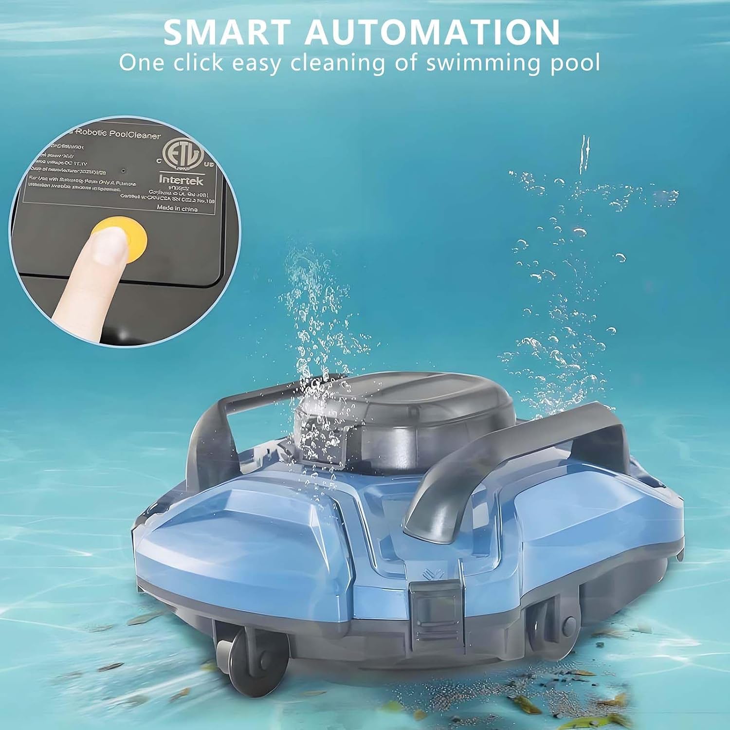Cordless Pool Vacuum Robot for Inground Pools,120 Min Runtime, Auto-Parking, Lightweight Robotic Pool Vacuum Cleaner,914 Sq Ft Coverage