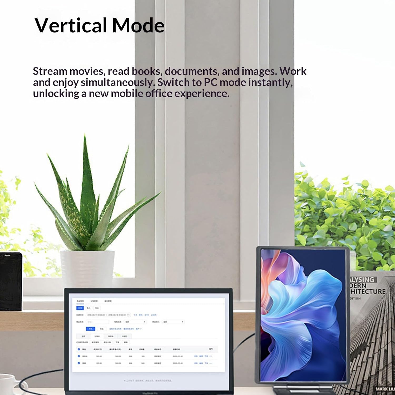 14inch Portable External Monitor 1920x1080 Resolution USB C HDTV Connectivities Adjustable Stand for Laptop Screen Exten