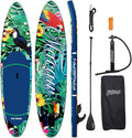 Inflatable Paddle Board,Stand Up Paddle Board,Anti-Slip EVA Deck,Complete SUP Accessories for All Skill Levels,Widened Paddleboard Equipped with Removable Fin, Hand Pump