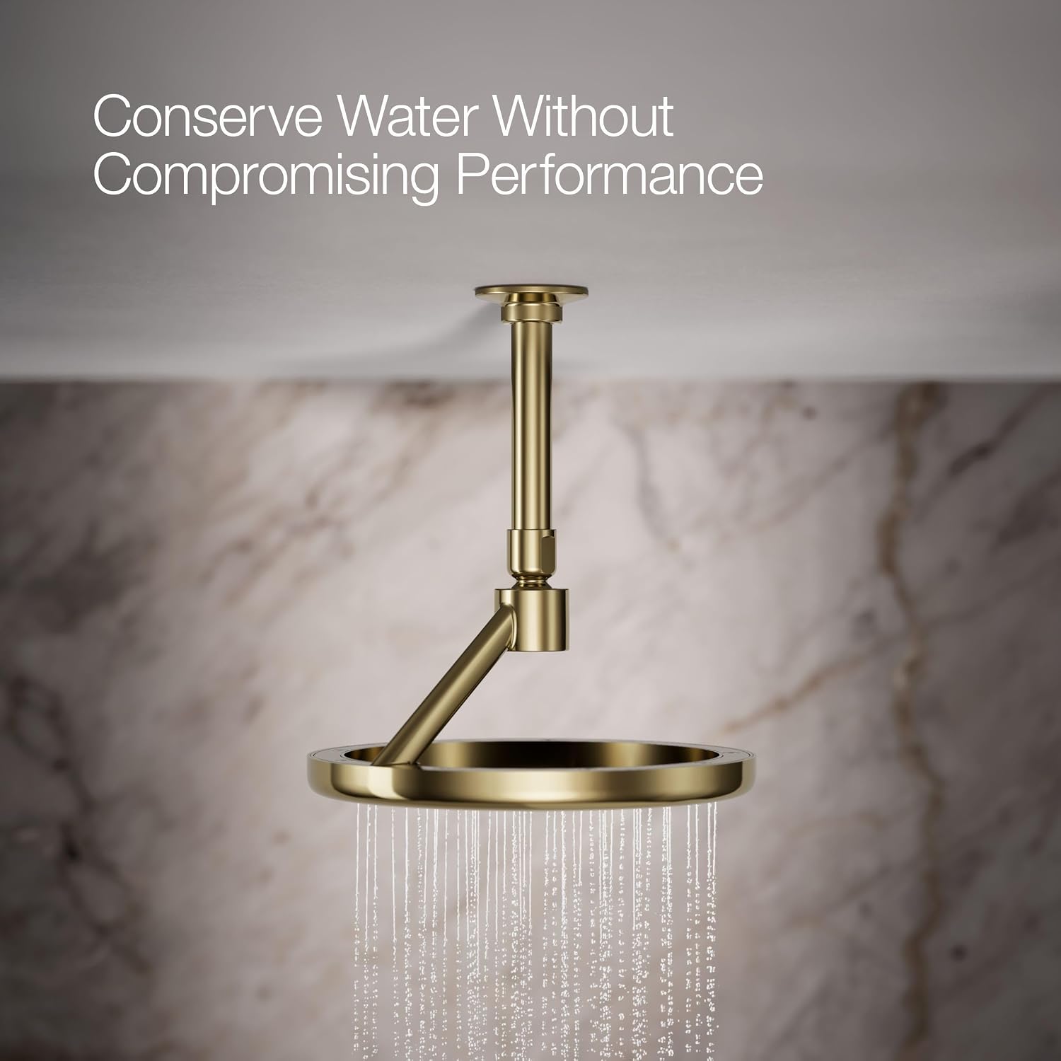 Kohler 26301-AF Statement® Open Rain iconic single-function rainhead,' 2.5 gpm, Vibrant French Gold