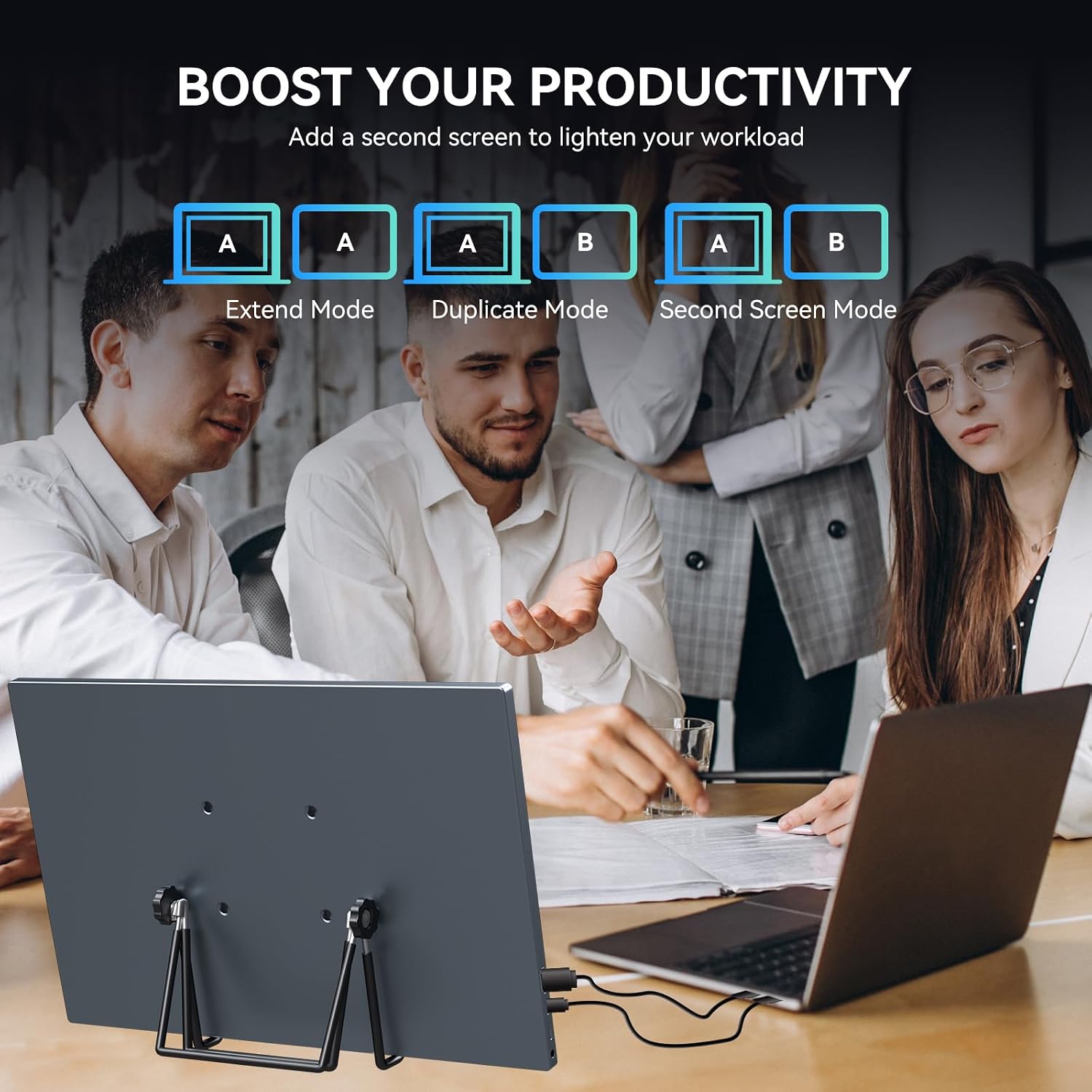 16 Inch Touchscreen Portable Monitor, FHD 1920x1200 IPS External Second Screen, USB-C HDMI Display for Laptop Phone Switch PS5 Xbox Mac