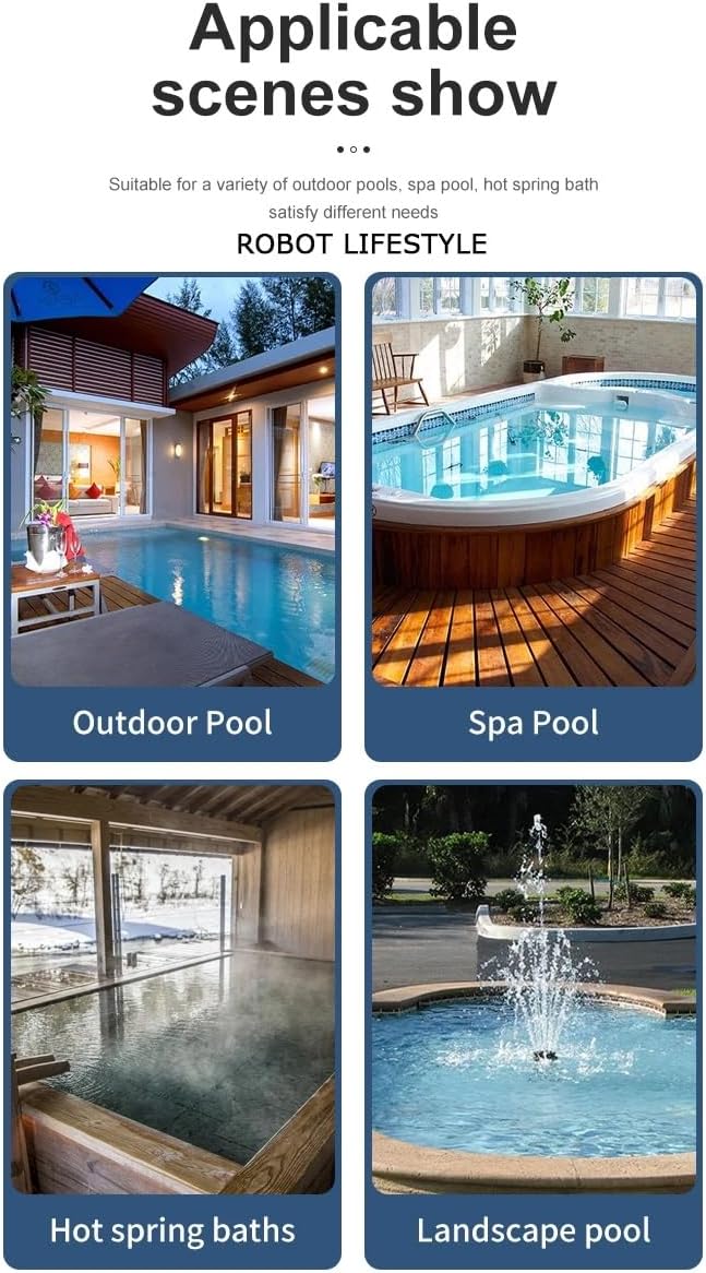 GOWE Robot Swimming Pool Cleaner Vacuum Cordless, Lithium Ion Battery 5000mAh, Max Cleaning Area 85m2, Automatic Home Appliance