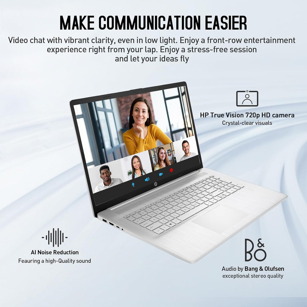 HP 17 Inch Laptop Touchscreen Computer, 17.3' HD+ Touch Screen Business Laptop PC, Intel Core i7, 32GB RAM, 1TB SSD, Windows 11 Pro, Backlit Keyboard, Number Pad, Fingerprint Reader