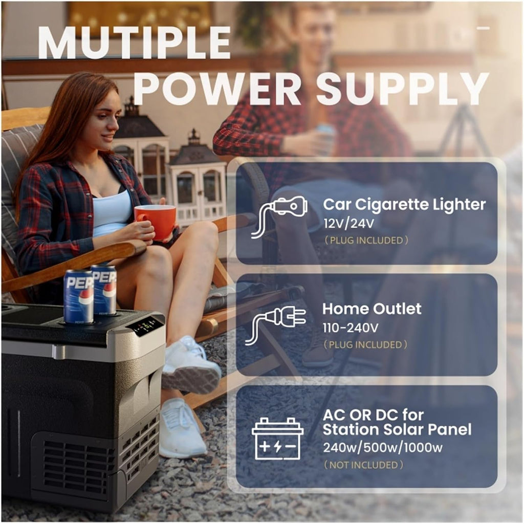 12 Volt Refrigerator, 31QT(29L) 12V Cooler, Compressor Electric Cooler -4℉~68℉,12/24V DC 110~240 Volt AC For RV/Camping