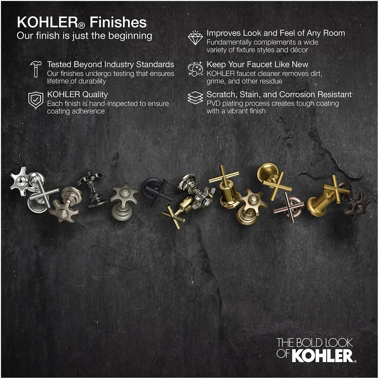 KOHLER TLS14422-4-TT Purist Rite-Temp Shower Trim Kit With Lever Handle Without Showerhead, Vibrant Titanium