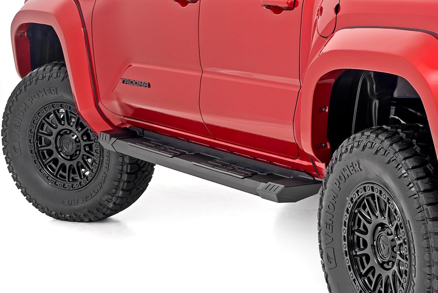 Rough Country HD2 Aluminum Running Boards for Toyota Tacoma (2024-2025) Double Cab - 5' Wide Non-Slip Step, Easy Bolt-on Install