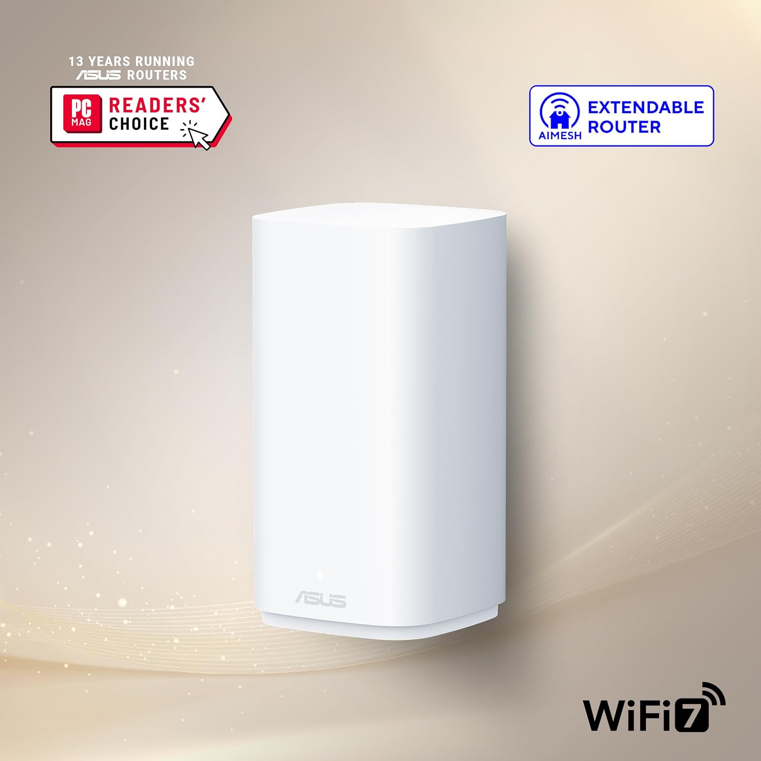 ASUS ZenWiFi BD5 Outdoor Dual-Band WiFi 7 Mesh, 5000 Mbps, Coverage up to 15,000 sq. ft. Outdoors(1pk), Dual 2.5G Ports, IP65, PoE+AC Powered, Wall and Pole Mount, VPNs