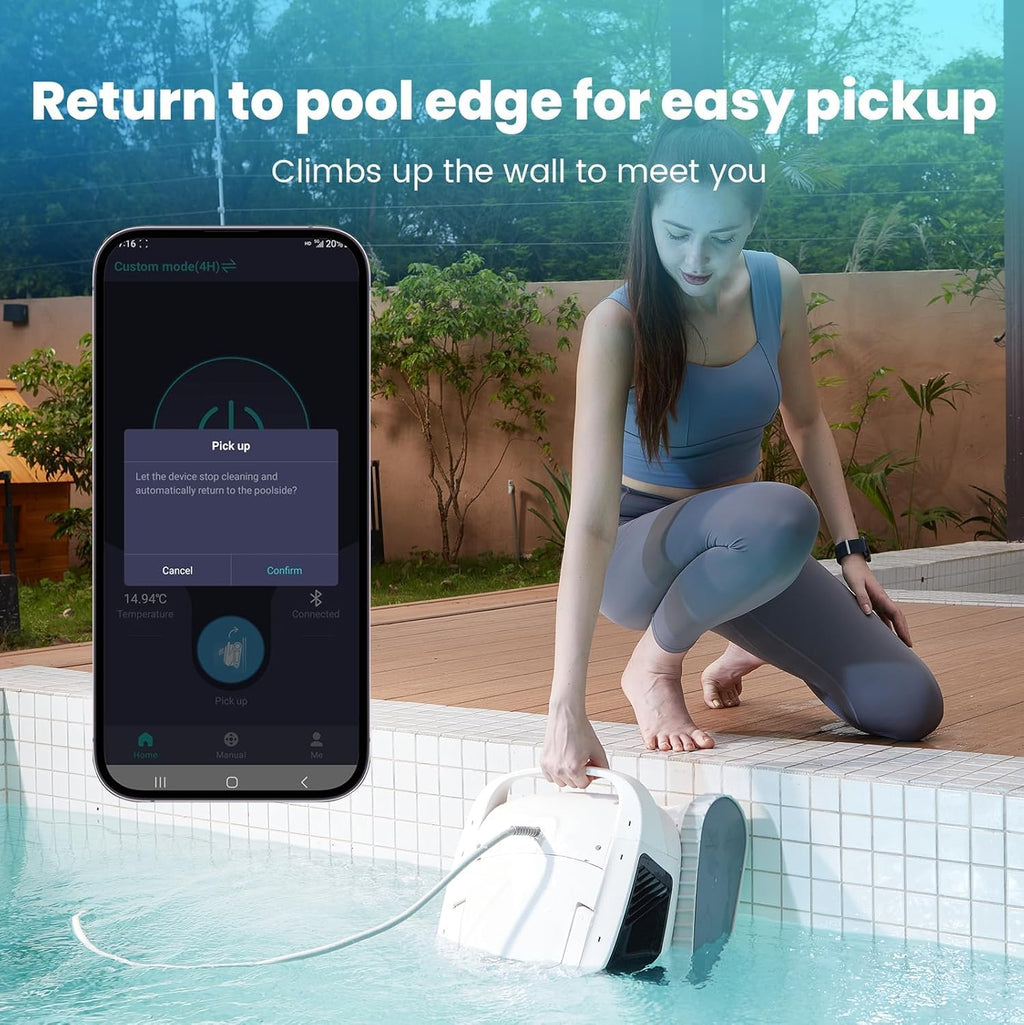 Chasing Hydro 4 Corded Robotic Pool Cleaner, Pool Vacuum for Inground Aboveground Pools, Floor Wall Waterline Cleaning, 4.1L Filter Basket, Pool Cleaner Robot Ideal for Pools up to 50 FT in Length