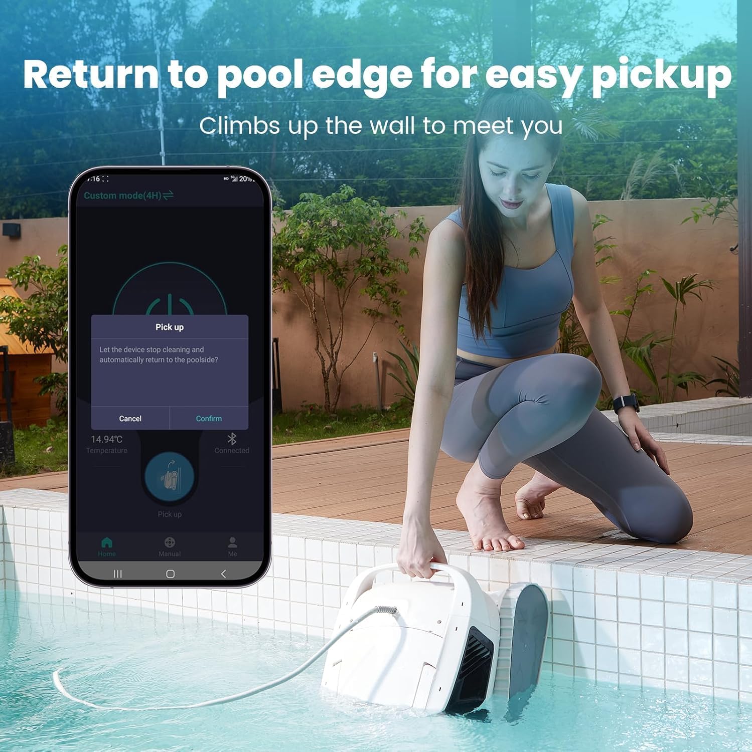 Chasing Hydro 4 Corded Robotic Pool Cleaner, Pool Vacuum for Inground Aboveground Pools, Floor Wall Waterline Cleaning, 4.1L Filter Basket, Pool Cleaner Robot Ideal for Pools up to 50 FT in Length