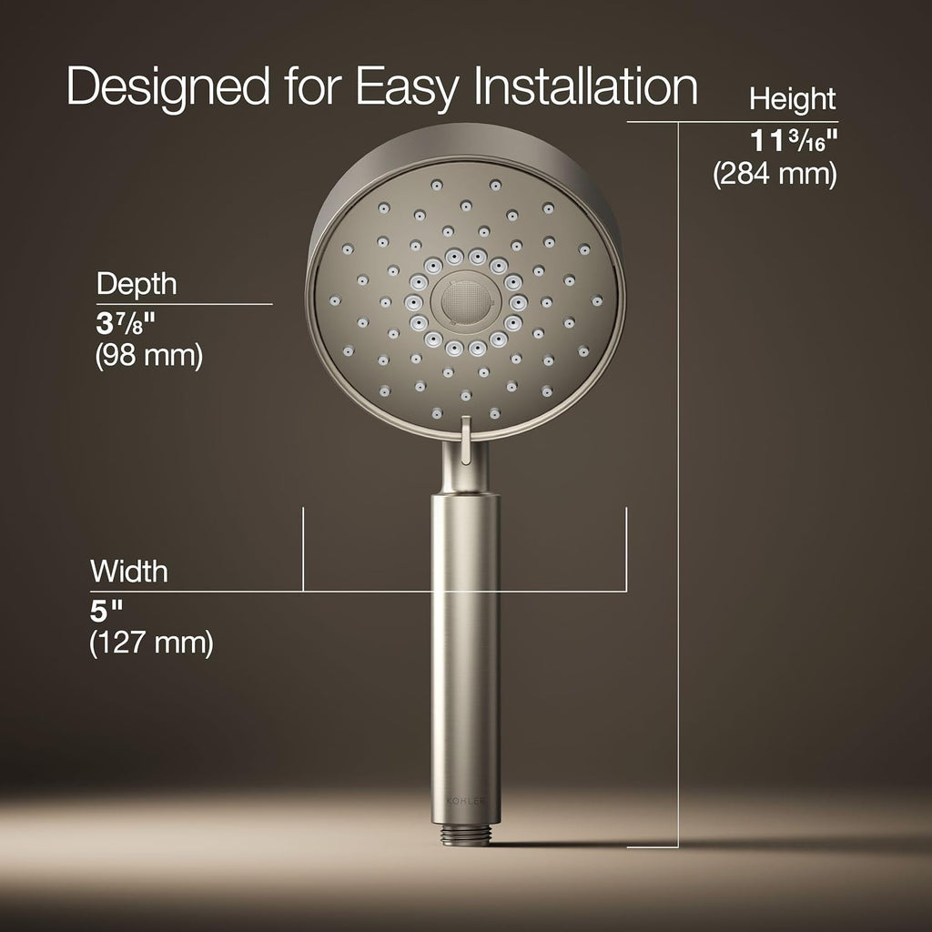 Kohler 22166-BN Purist® Four-function handshower, 2.5 gpm, Vibrant Brushed Nickel