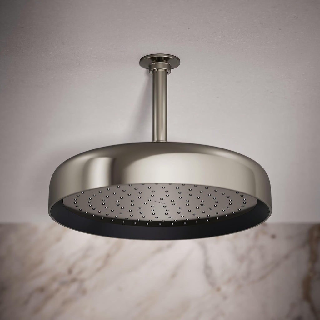 Kohler 26291-SN Statement® Round 12' single-function rainhead, 2.5 gpm, Vibrant Polished Nickel