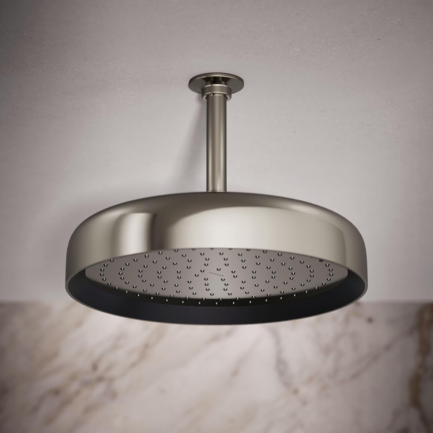 Kohler 26291-SN Statement® Round 12' single-function rainhead, 2.5 gpm, Vibrant Polished Nickel