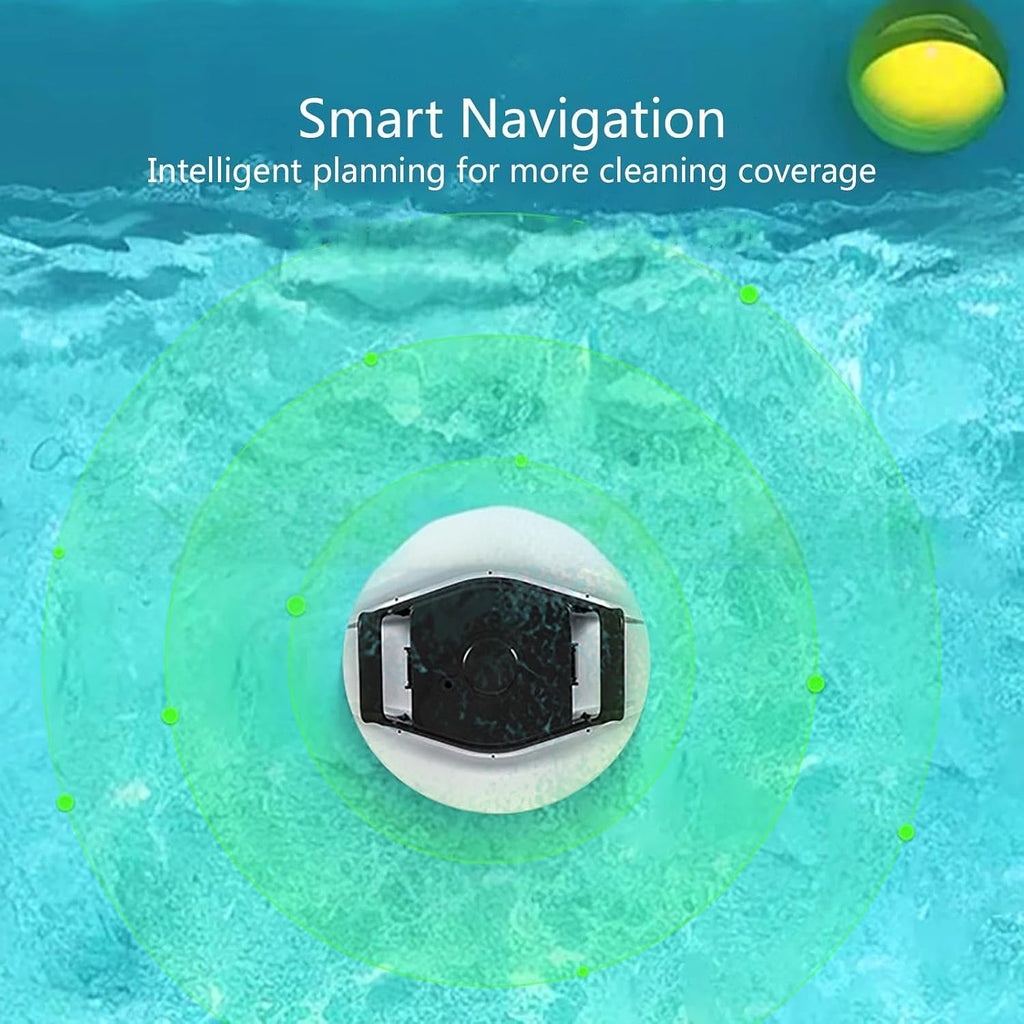 Pool Surface Skimmer Cleaner, Automatic Pool Vacuum Robot, Cordless Pool Vacuum for Inground Pools, Superior Power and Smart Navigation