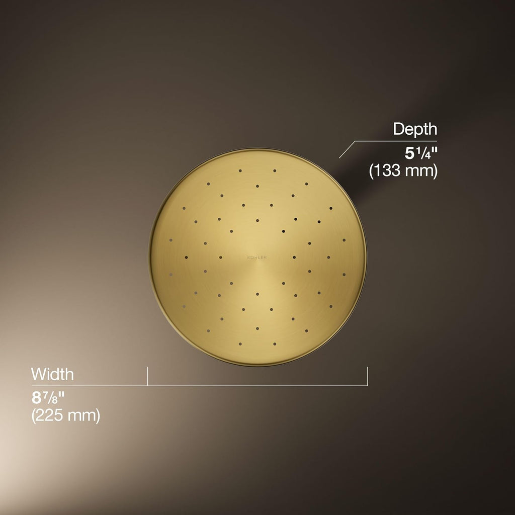 Kohler 26301-2MB Statement® Open Rain iconic single-function rainhead,' 2.5 gpm, Vibrant Brushed Moderne Brass