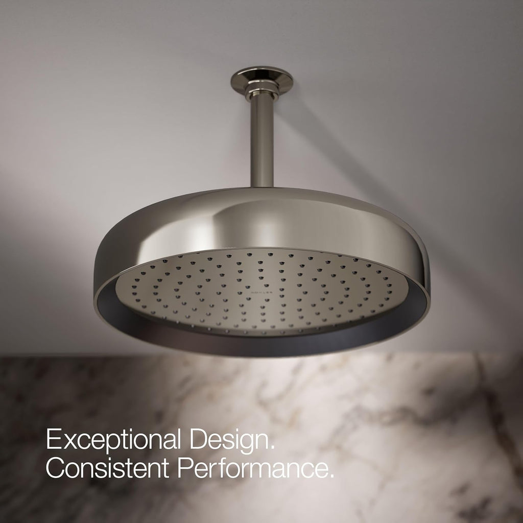 Kohler 26291-SN Statement® Round 12' single-function rainhead, 2.5 gpm, Vibrant Polished Nickel