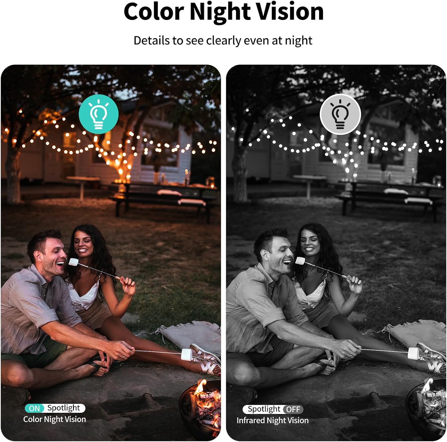 2K FHD Solar Powered Security Cameras Wireless Outdoor,WiFi Wireless Cameras,Outside Cameras for Home Security,AI Motion Detection,Color Night Vision,Spotlight,Siren Alarm,SD/Cloud Storage,4 Pack