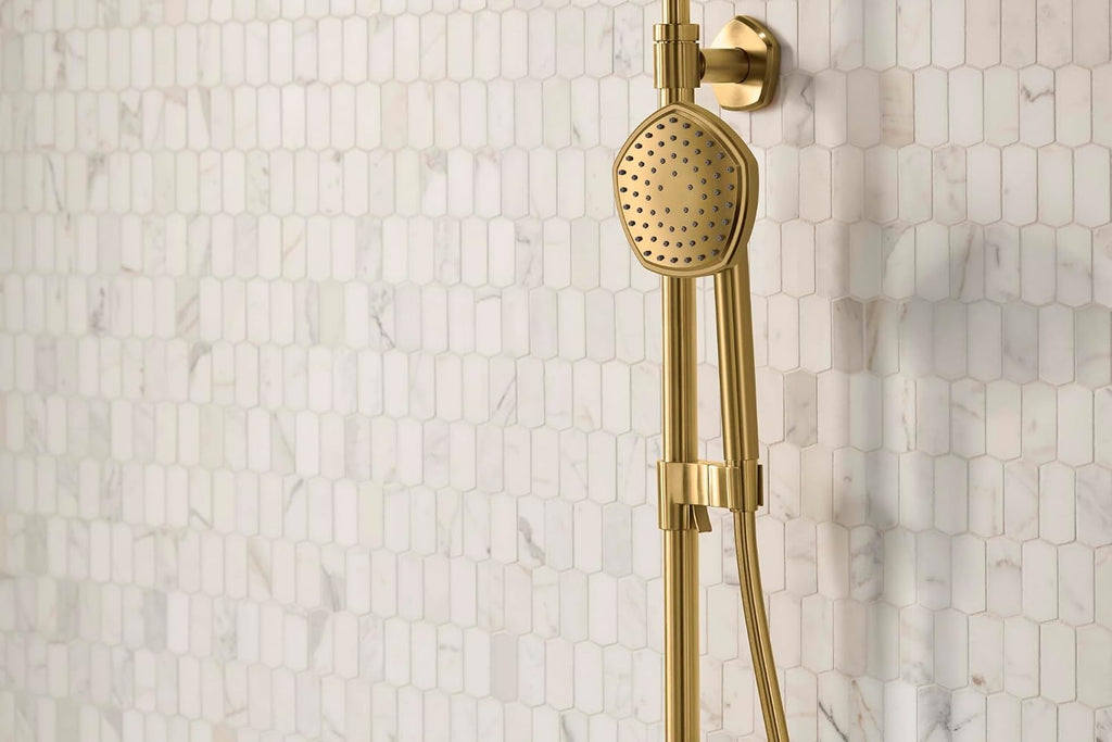 KOHLER 27052-2MB Occasion Single-Function Handshower, Handheld Showerhead with 1 Spray Setting, 2.5 GPM, Vibrant Brushed Moderne Brass