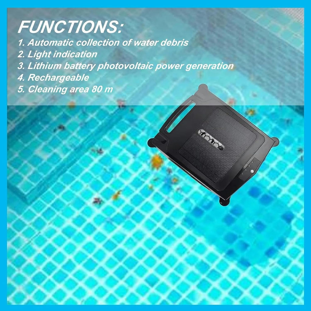 Cordless Pool Cleaner Robot, Working Time: 5 Hours, with Obstacle Sensing,for Cleaning Courtyard Pools Fallen Leaves