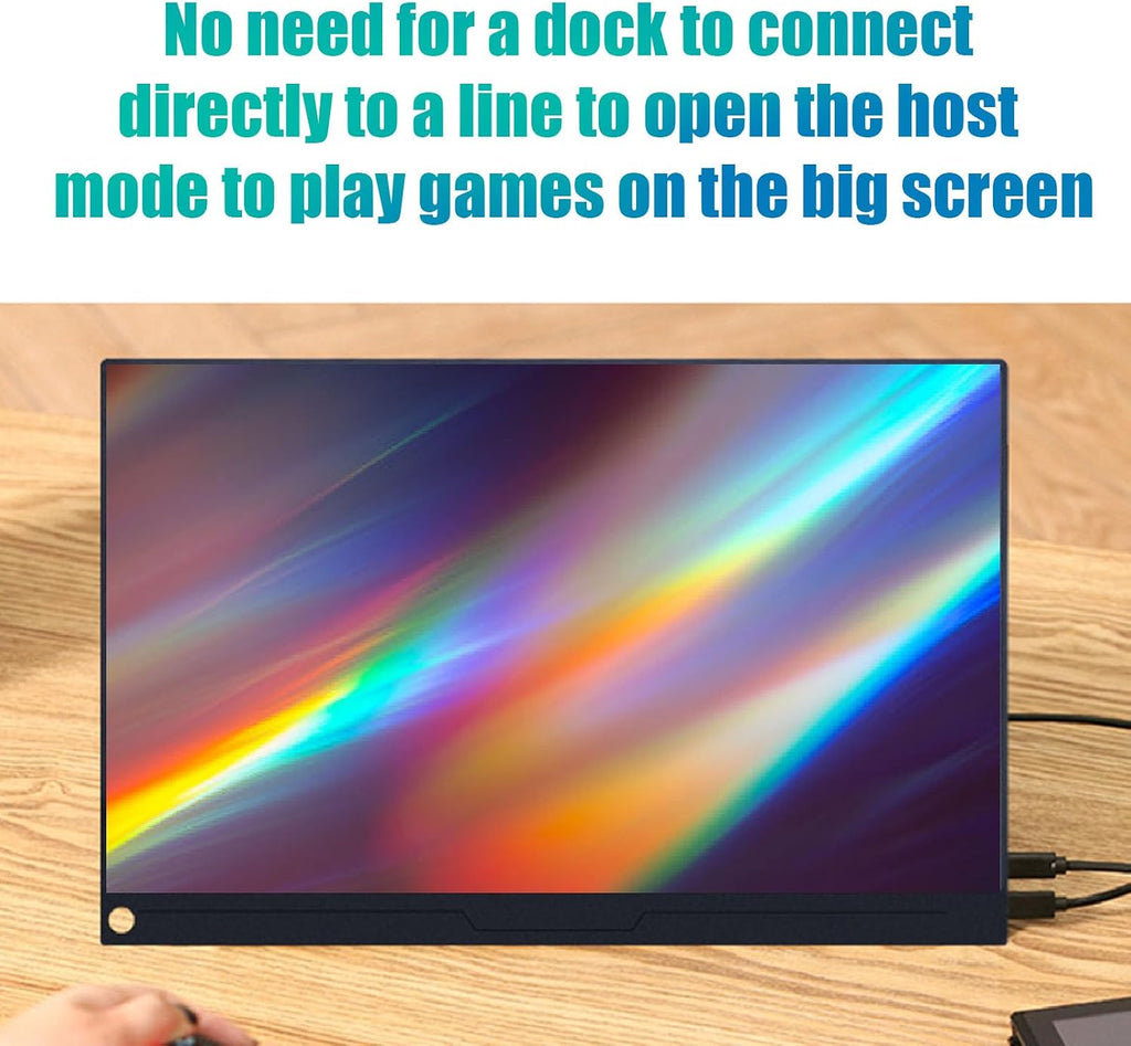 Laptop Screen Extender, 14in Laptop Monitor Extender with 1080 Display, Support Double USB C, Built - in Speakers for Office and Home