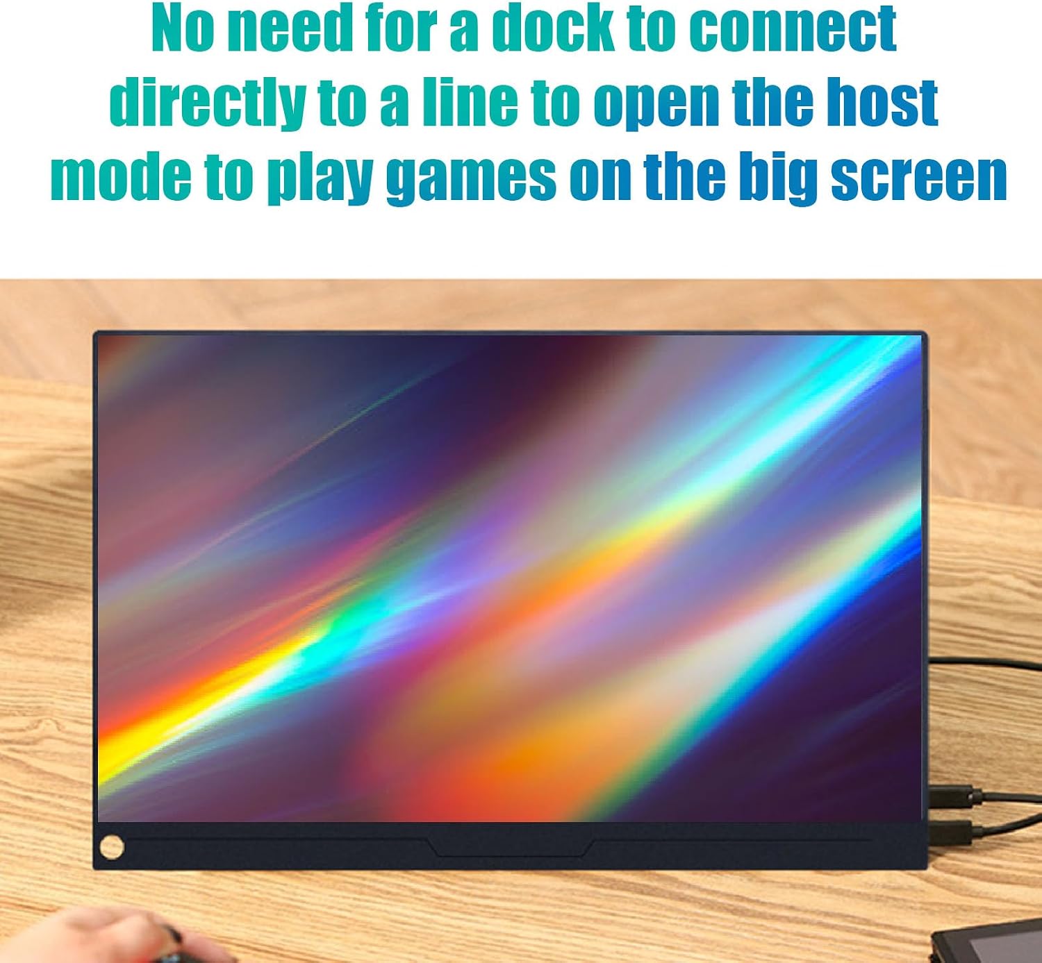 Laptop Screen Extender, 14in Laptop Monitor Extender with 1080 Display, Support Double USB C, Built - in Speakers for Office and Home