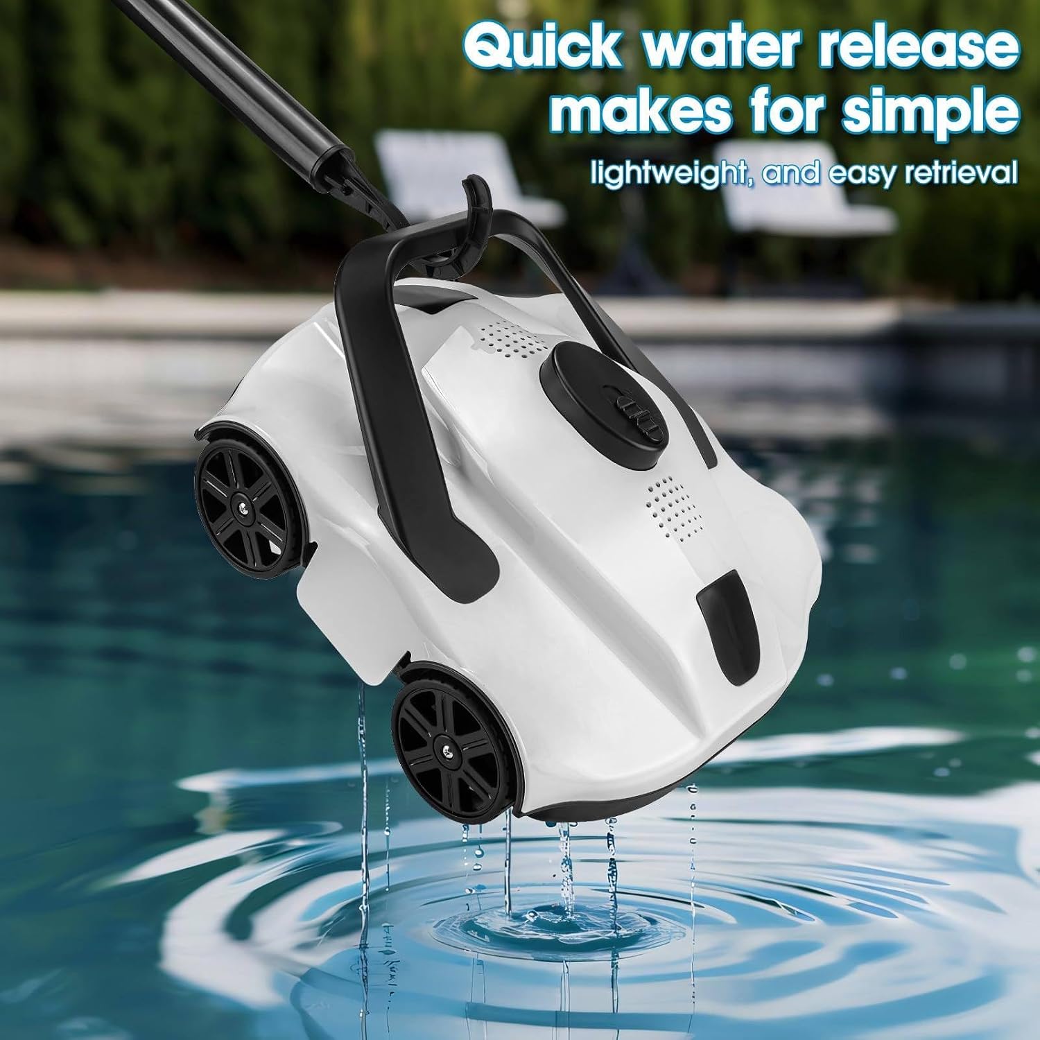 Corded APP Robotic Pool Cleaner with Smart Mapping Tech, Pool Vacuum Robot with Powerful Suction, Automatic Pool Vacuum, Applies to for In-Ground Pools 1076 Sq.Ft Coverage,Gray