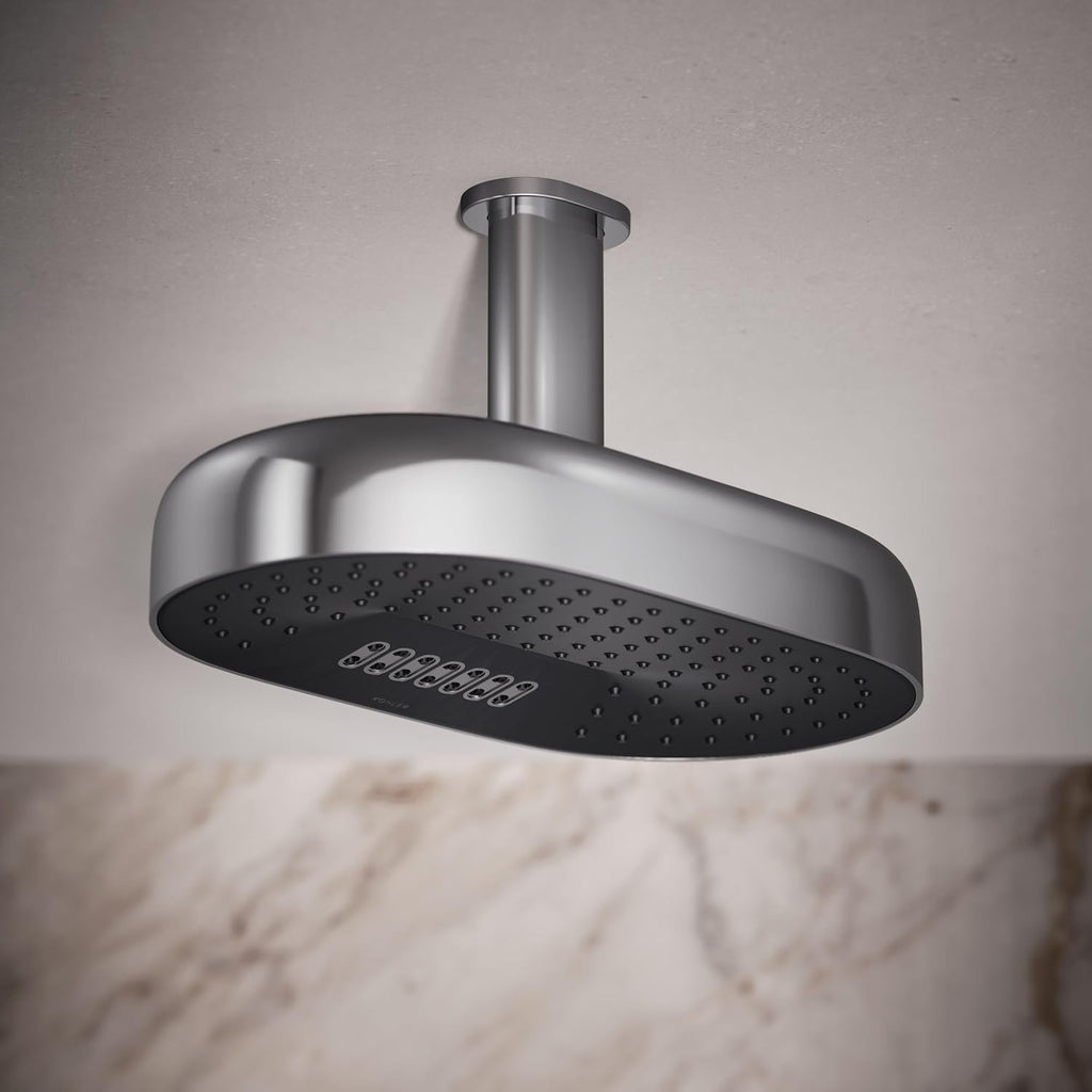 KOHLER 26295-G-CP Statement™ Oblong 14 in. Multifuntion 1.75 gpm Rainhead, Polished Chrome