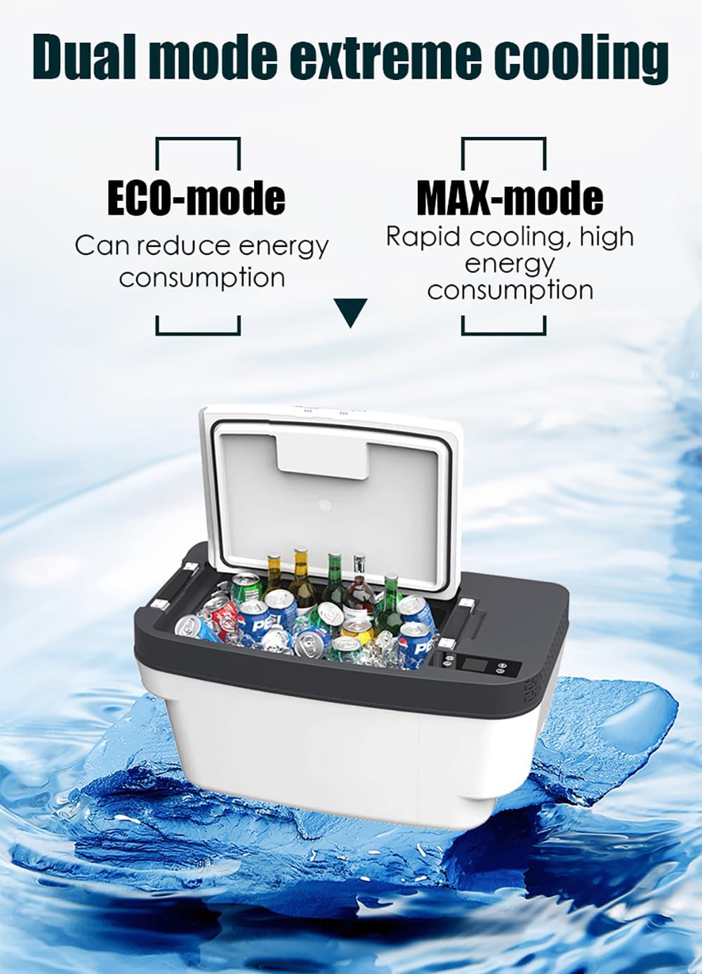 Model Y 2020-2025 Trunk 35L App Control Fridge Huge Car Refrigerator, Car Freezer for Tesla Model Y Juniper 2025+, -7.6℉-50℉ Trunk Portable Freezer for Camping Tailgating Road Trip Home