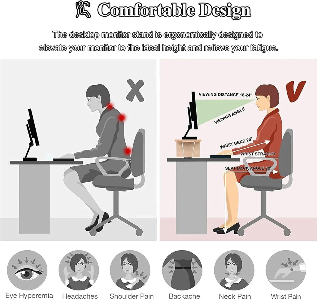Corner Monitor Stand Double Laptop Screen Extender Monitor Holder, Desk Monitors Computer Risers for Desk Storage, Printer Desk Organizer Lifting Stand, Scanner Holder