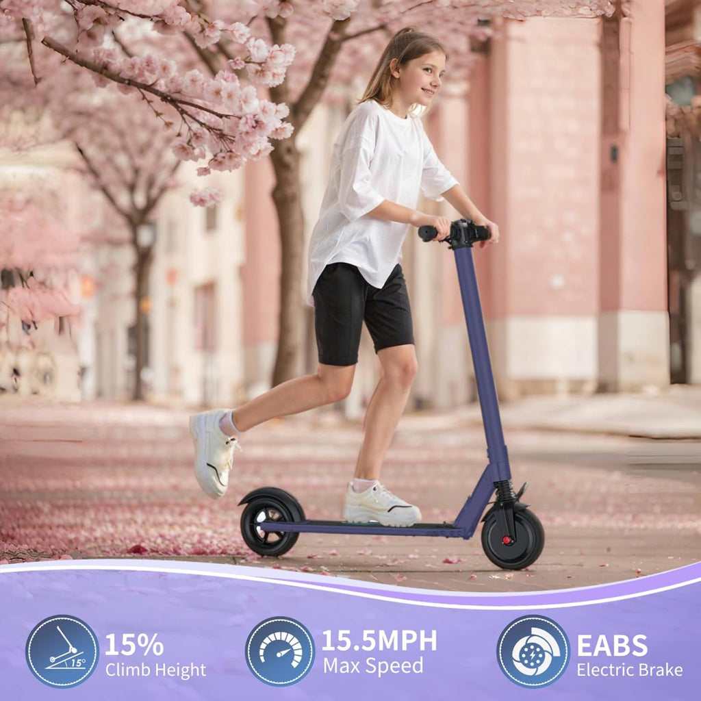 Caroma Electric Scooter Adults Peak 450W, 16-21 Miles Range E Scooter, Safe Speed Control Scooter with Smart LED Display Max 16 MPH, Lightweight Foldable E-Scooter,Electric Scooter for Kids,Gift Idea