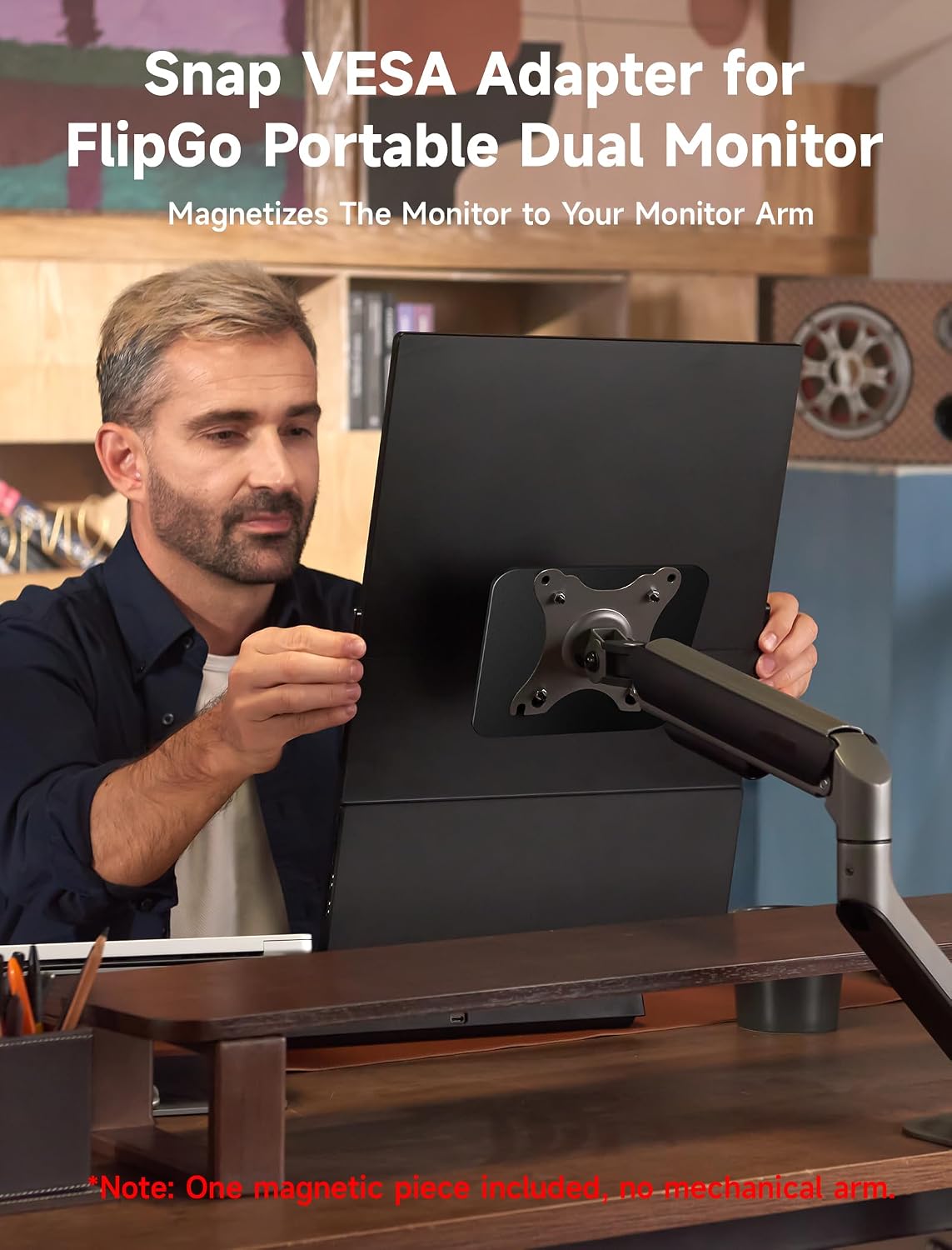 JSAUX FlipGo Touchscreen 16' 2.5K Dual Screen Portable Monitor & VESA Adapter