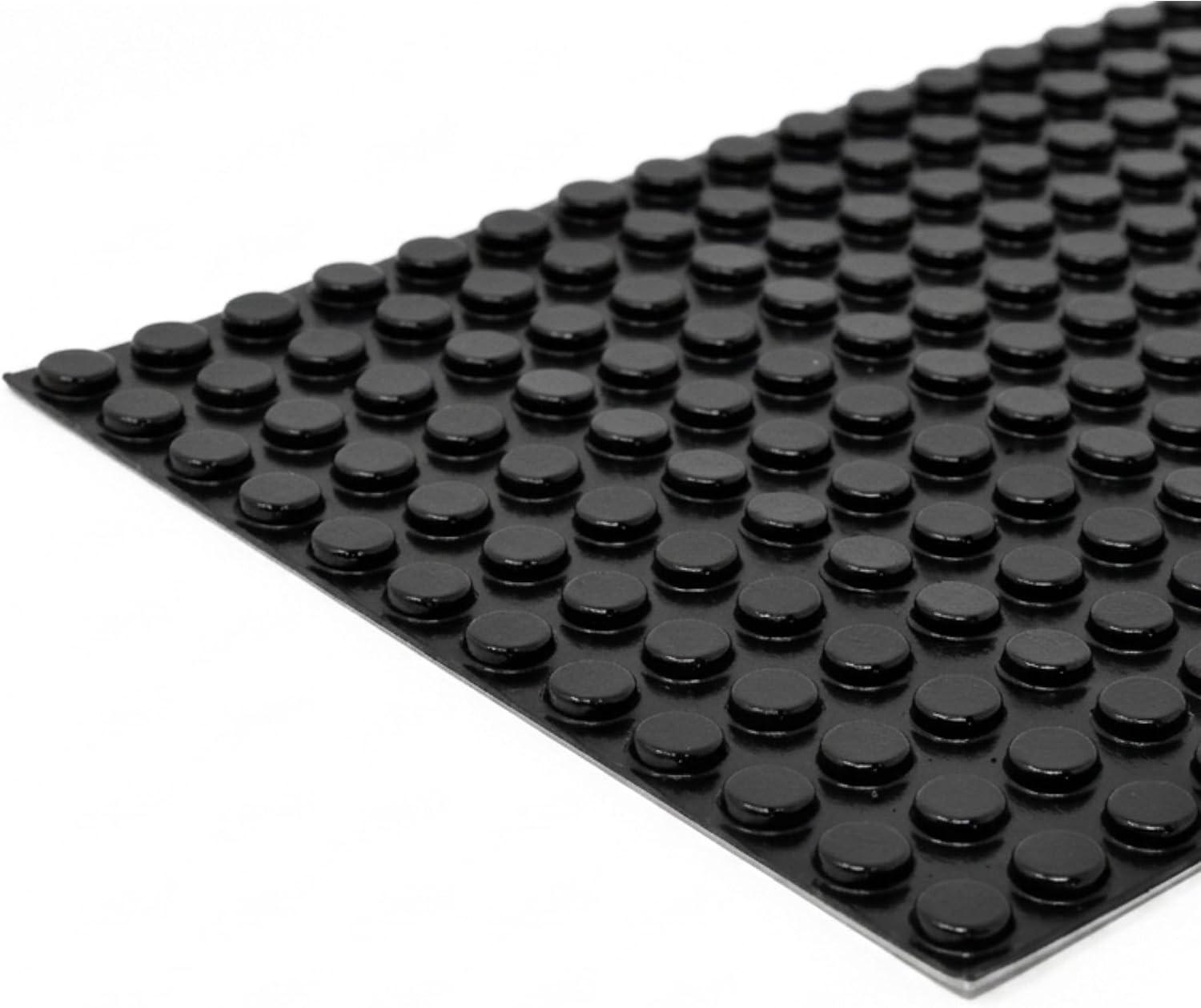Bumper Specialties Self Adhesive Bumper Feet 0.375' x 0.125' (9.5mm x 3.2mm) Black Cylindrical Polyurethane Pads for Industrial Surface Protection, 6,000 Pieces per Box, BS34