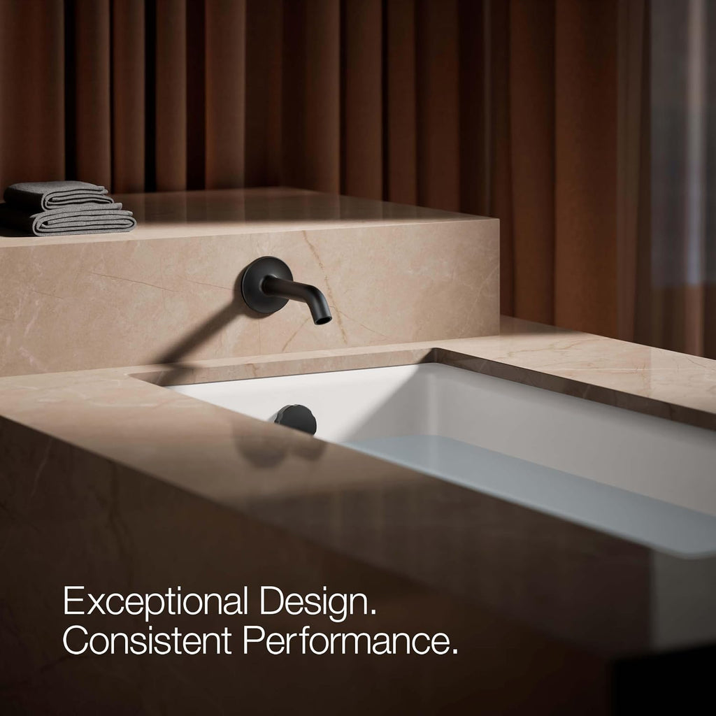 Kohler 14426-BL Purist® Wall-Mount 35 Degree Bath spout, 2.5 gpm, Matte Black